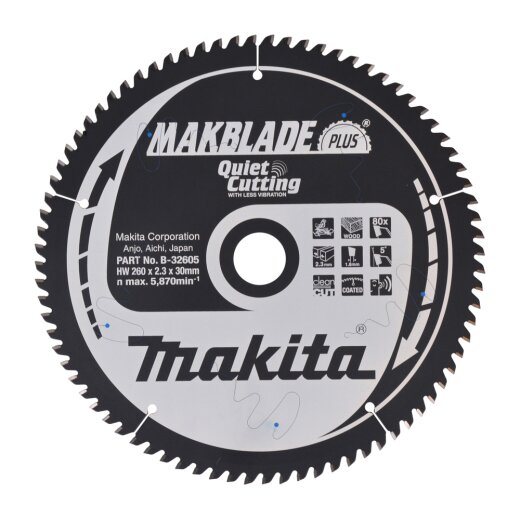 Makita B-32605 MAKBLADE+ Sägeb. 260x30x80Z