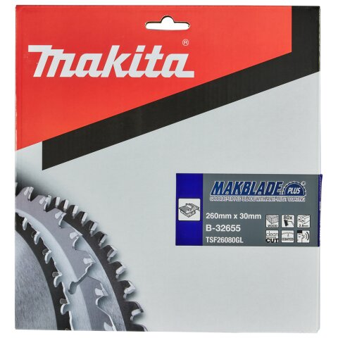 Makita B-32655 MAKBLADE+ Sägeb. 260x30x80Z EN