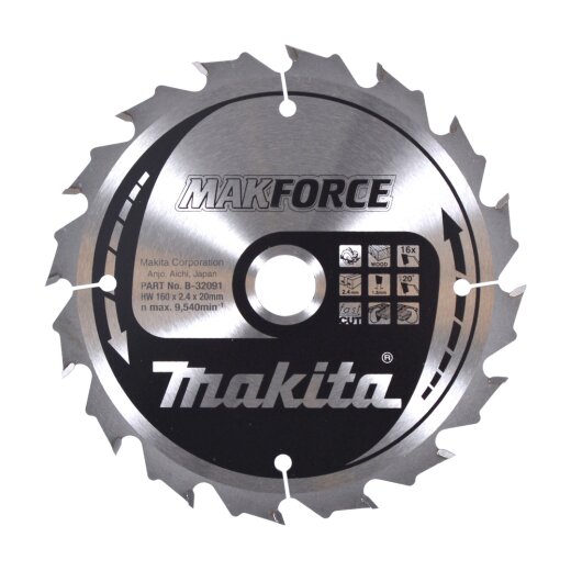 Makita B-32091 M-FORCE Sägeb. 160x20x16Z EN