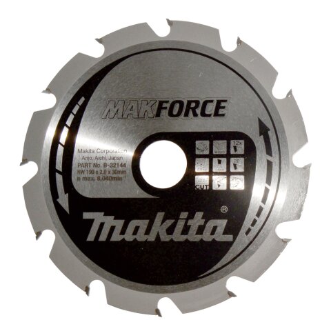Makita B-32144 MAKFORCE Sägeb. 190x30x12Z EN