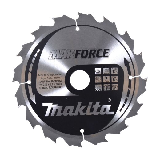 Makita B-32150 MAKFORCE Sägeb. 210x30x16Z EN