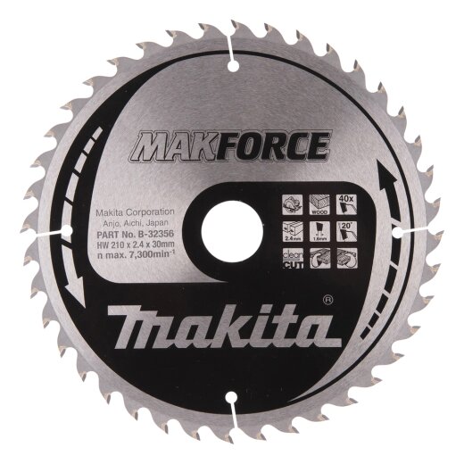 Makita B-32356 MAKFORCE Sägeb. 210x30x40Z EN