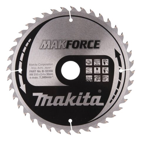 Makita B-32356 MAKFORCE Sägeb. 210x30x40Z EN
