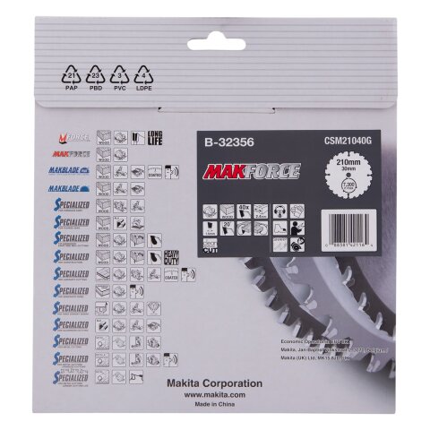 Makita B-32356 MAKFORCE Sägeb. 210x30x40Z EN
