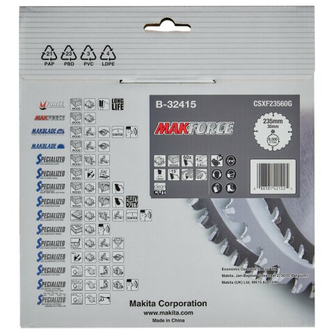 Makita B-32415 MAKFORCE Sägeb. 235x30x60Z EN