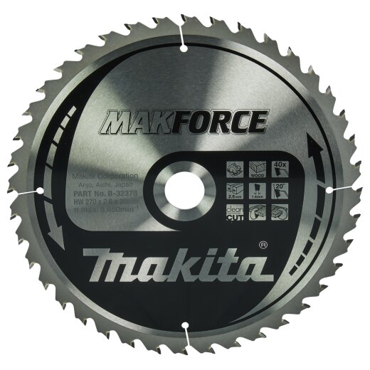 Makita B-32378 MAKFORCE Sägeb. 270x30x40Z EN