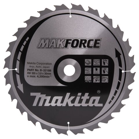 Makita B-32188 MAKFORCE Sägeb. 355x30x24Z EN