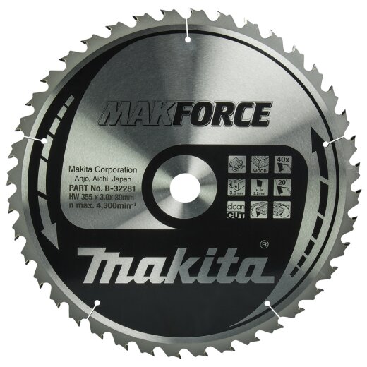 Makita B-32281 MAKFORCE Sägeb. 355x30x40Z EN