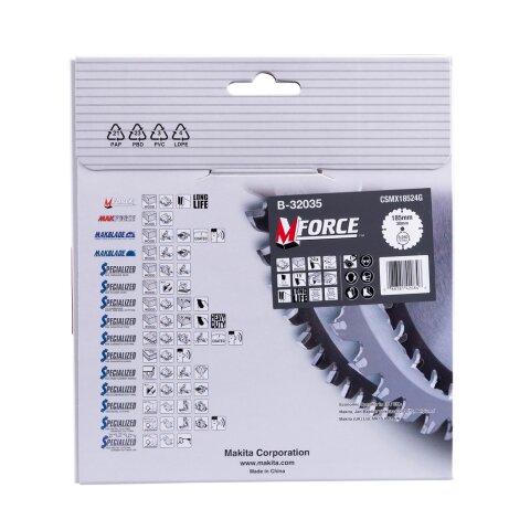 Makita B-32035 M-FORCE Sägeb. 185x30x24Z EN