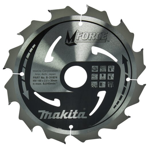 Makita B-31974 M-FORCE Sägeb. 190x30x12Z EN