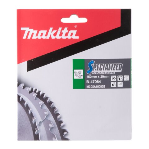 Makita B-47064 Sägeblatt f. ALU 150x20x52Z