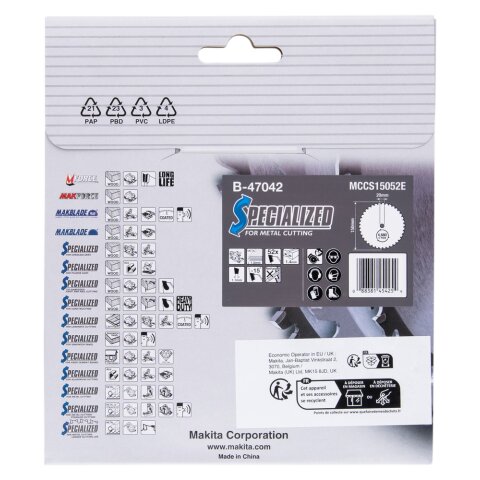 Makita B-47042 Sägeblatt f. Bleche 150x20x52Z