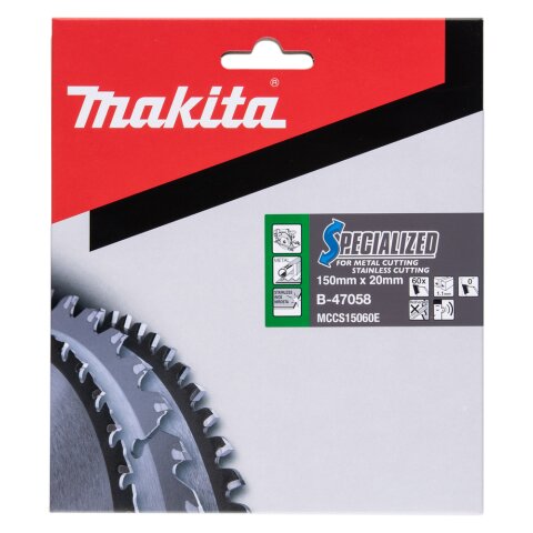 Makita B-47058 Sägeblatt f. INOX 150x20x60Z