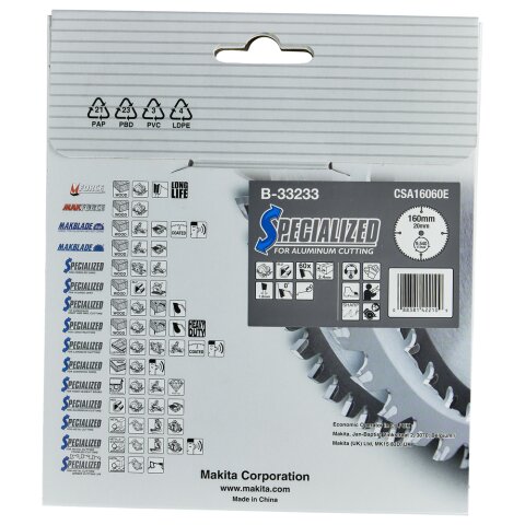 Makita B-33233 SPECIALIZED Sägeb.160x20x60Z EN