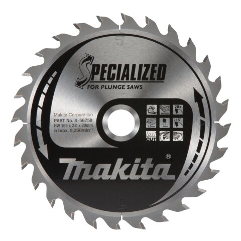 Makita B-56758 SPECIALIZED Sägeb.165x20x28Z