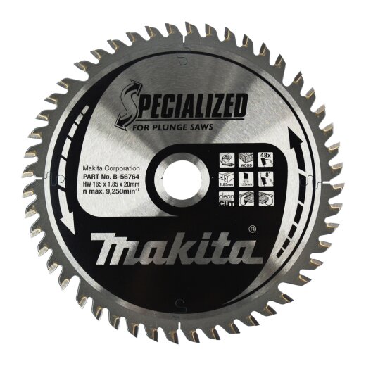 Makita B-56764 SPECIALIZED Sägeb.165x20x48Z EN