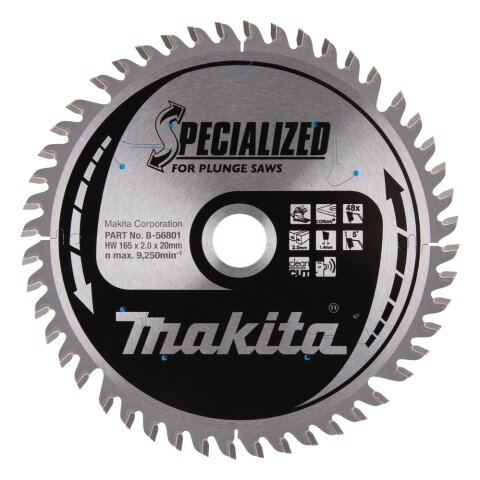 Makita B-56801 SPECIALIZED Sägeb.165x20x48Z EN