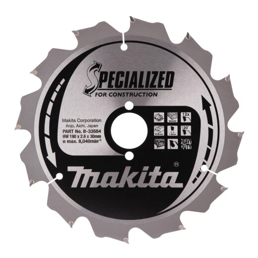 Makita B-33554 SPECIALIZED Sägeb.190x30x12Z