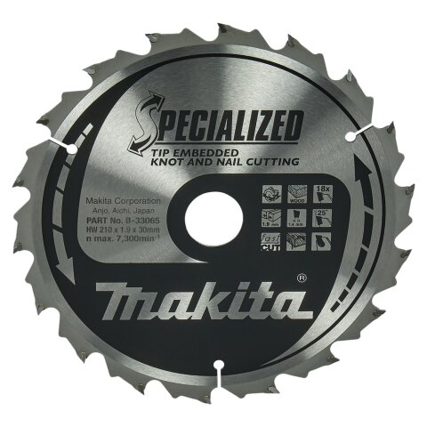 Makita B-33065 SPECIALIZED Sägeb.210x30x18Z