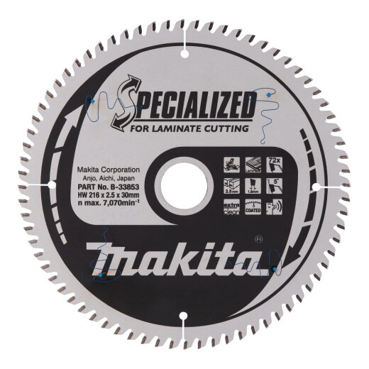 Makita B-33853 SPECIALIZED Sägeb.216x30x72Z EN