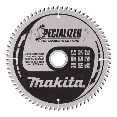 Makita B-33853 SPECIALIZED Sägeb.216x30x72Z EN