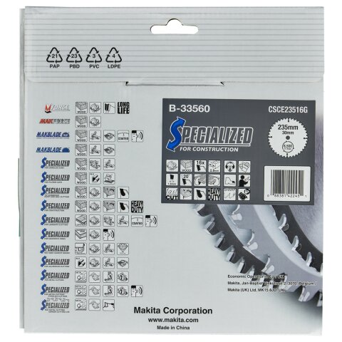Makita B-33560 SPECIALIZED Sägeb.235x30x16Z