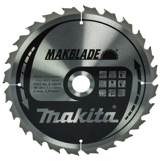 Makita B-33679 SPECIALIZED Sägeb.260x30x24Z EN