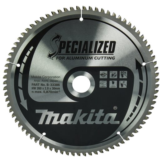 Makita B-33386 SPECIALIZED Sägeb.260x30x80Z