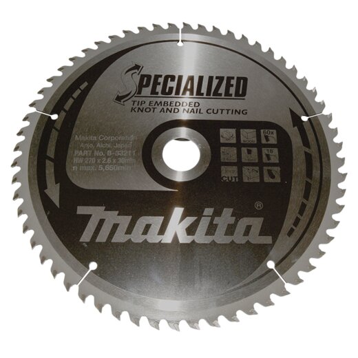 Makita B-33211 SPECIALIZED Sägeb.270x30x60Z