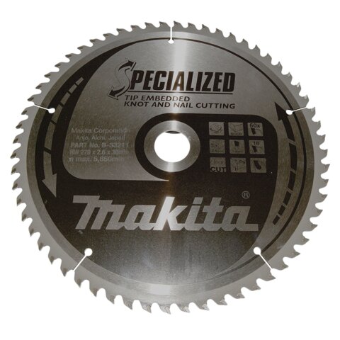 Makita B-33211 SPECIALIZED Sägeb.270x30x60Z EN