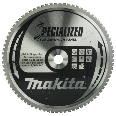Makita B-33607 SPECIALIZED Sägeb.355x30x80Z EN