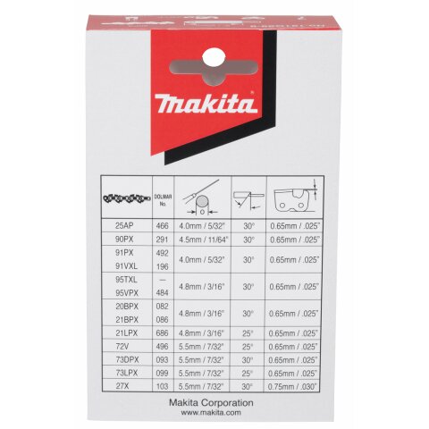 Makita 191G99-9 Sägekette 20cm 1,1 mm 3/8" HM EN
