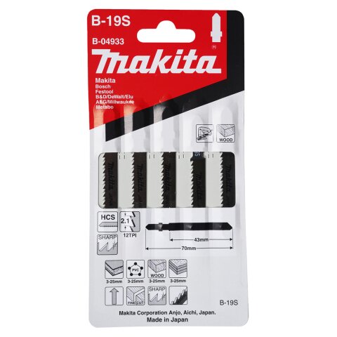 Makita B-04933 Stichsägeblatt 43-12Z HSS