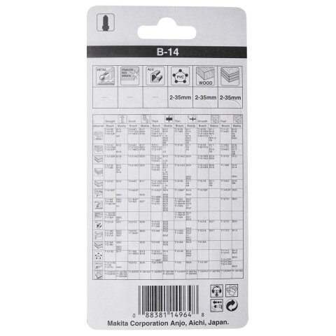 Makita A-85662 Stichsägeblatt B-14