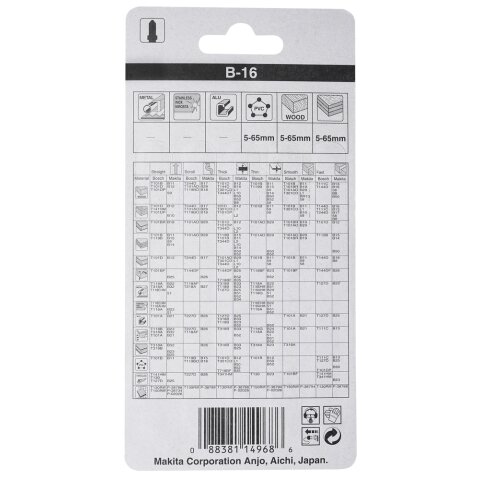 Makita A-85684 Stichsägeblatt B-16