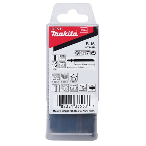 Makita B-07711 Stichsägeblatt B-16 100Stk