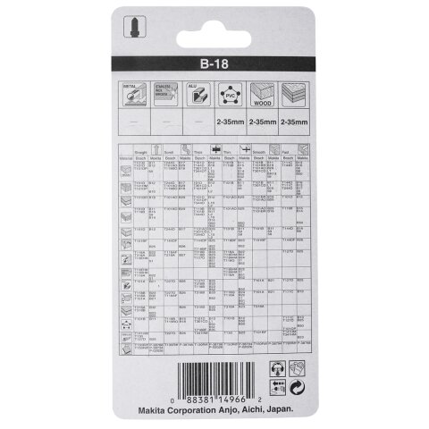 Makita A-85709 Stichsägeblatt B-18 EN