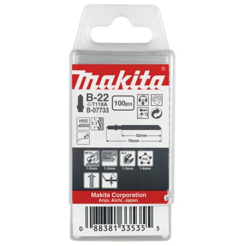 Makita B-07733 Stichsägeblatt B-22 100Stk EN