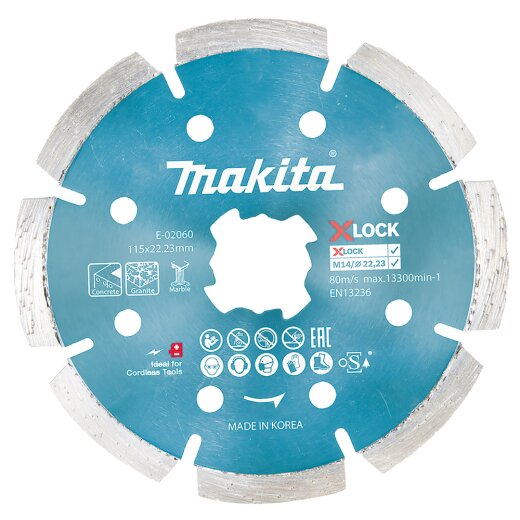 Makita E-02060 Diamantsch. 115mm X-Lock Beton EN