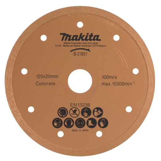 Makita B-21951 Diamanttrennscheibe 125mm Nass EN