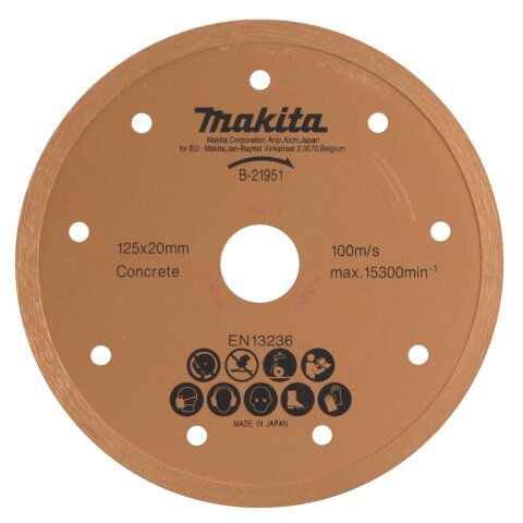 Makita B-21951 Diamanttrennscheibe 125mm Nass EN
