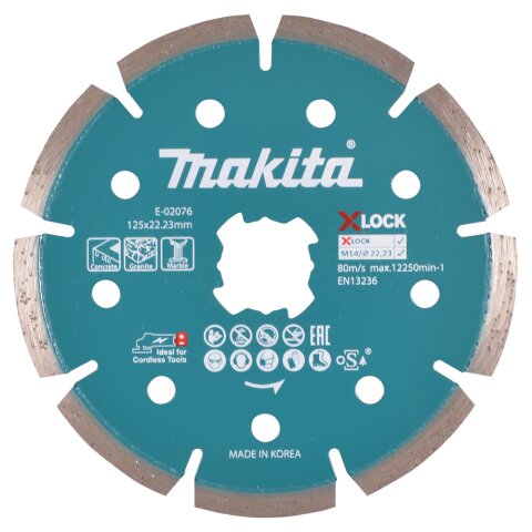 Makita E-02076 Diamanttrennscheibe 125mm X-Lock Beton EN