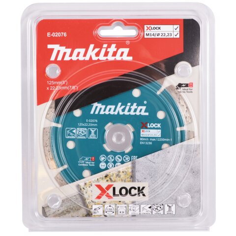 Makita E-02076 Diamanttrennscheibe 125mm X-Lock Beton EN