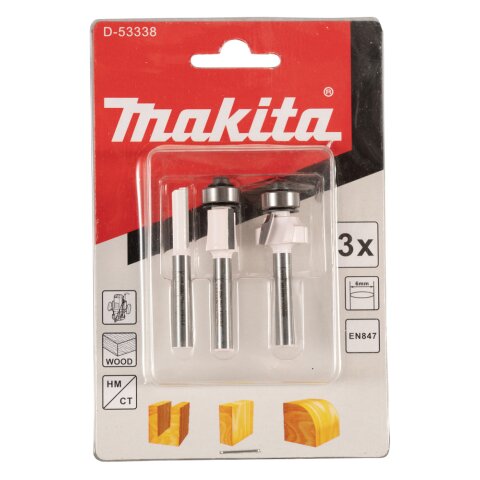 Makita D-53338 Fräser-Set 3-tlg. 6mm