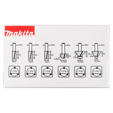 Makita D-53540 Fräser-Set 8mm 6Stk