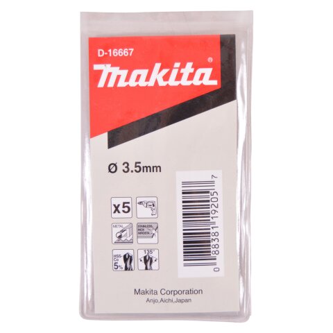 Makita D-16667 Bohrer HSS-CO 3.5x70mm 5Stk EN