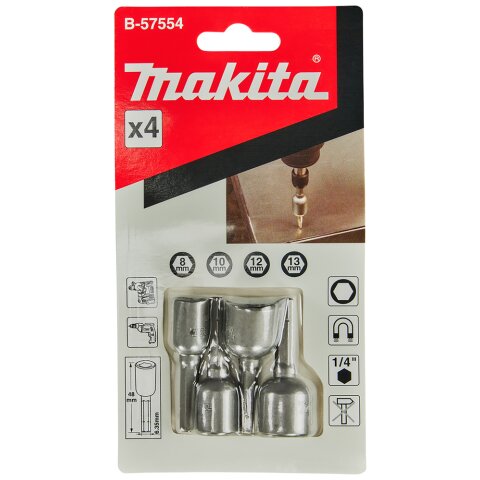 Makita B-57554 Steckschlüssel-Set 4Stk