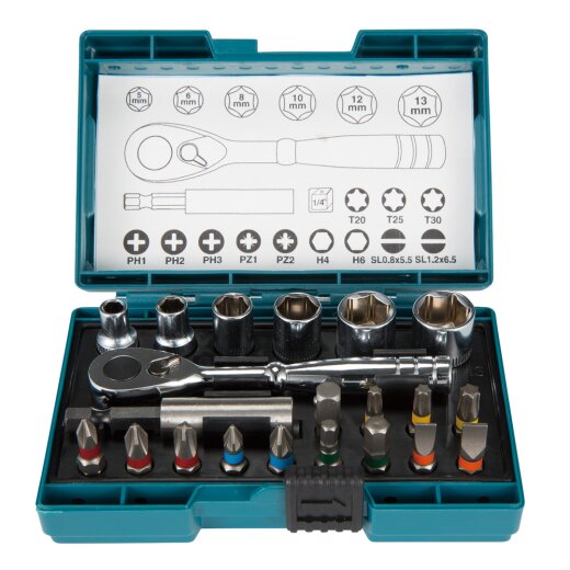 Makita B-54081 Ratschen + Bit-Set EN