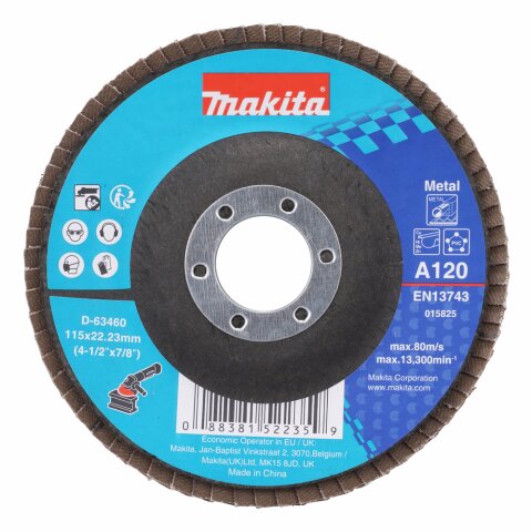 Makita D-63460 Fächerschleifscheibe 115mm A120 EN