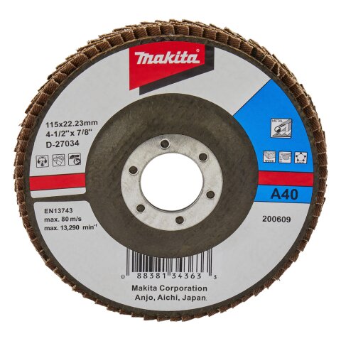 Makita D-27034 F&auml;cherschleifsch. 115mm A40 EN